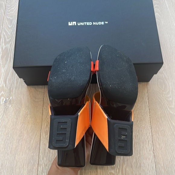 UN United Nude Sandal, Unique heels, Orange and White, Size 37, Good Condition - Picture 5 of 7